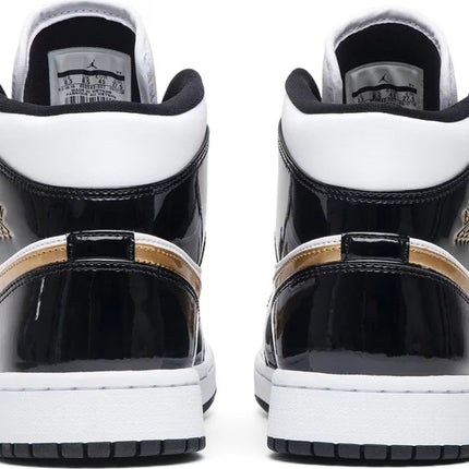 Air Jordan 1 Mid Patent Black Gold