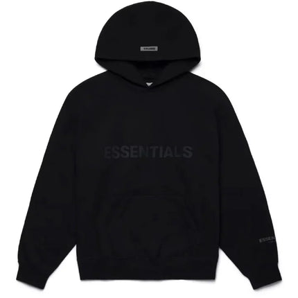 Fear of God Essentials Pullover Hoodie Applique Logo Black