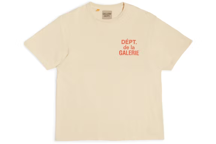 Gallery Dept. French T-shirt Cream Red