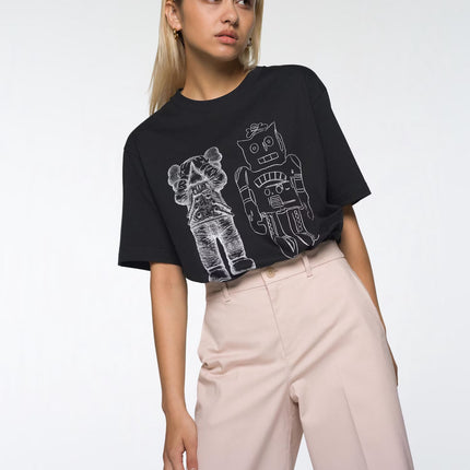 KAWS x Uniqlo Warhol UT Graphic T-shirt Black Robot