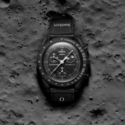 Swatch x Omega x Snoopy Black Mission to the Moonphase New Moon