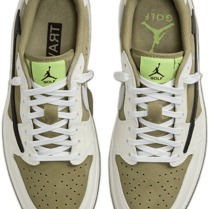 Air Jordan 1 Low Golf Travis Scott Neutral Olive - FeelTheKicks