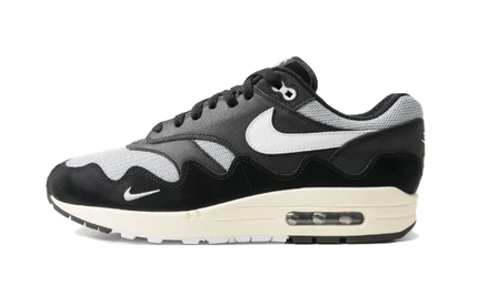 Air Max 1 Patta Waves Metallic Silver White Black - FeelTheKicks