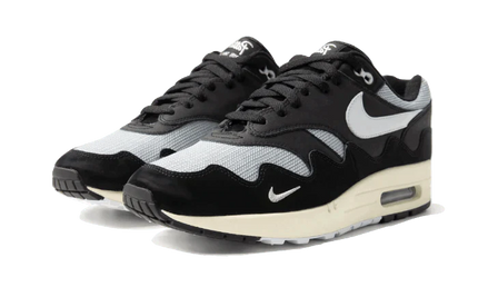 Air Max 1 Patta Waves Metallic Silver White Black - FeelTheKicks