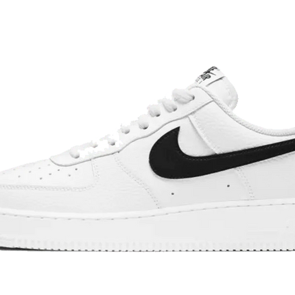 Nike Air Force 1 Low 07 White Black Pebbled Leather - FeelTheKicks